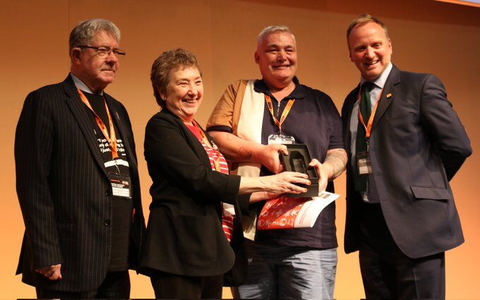 London Region's Simon Wilde awarded the GMB Mary MacArthur Award for Health and Safety